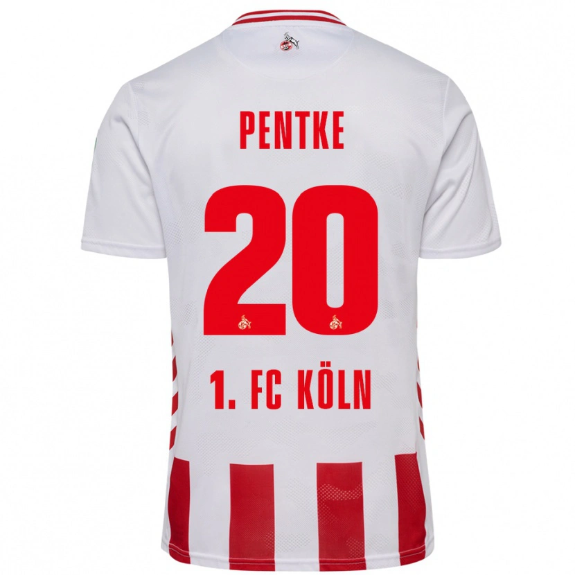 Danxen Mujer Camiseta Philipp Pentke #20 Blanco Rojo 1ª Equipación 2025/26 La Camisa