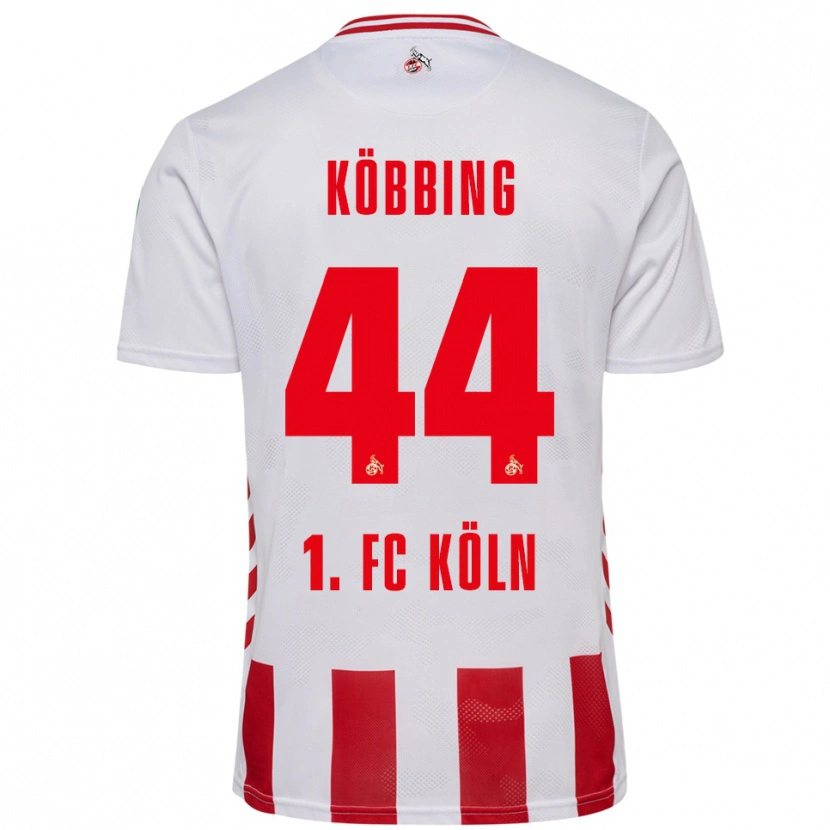 Danxen Mujer Camiseta Matthias Köbbing #44 Blanco Rojo 1ª Equipación 2025/26 La Camisa