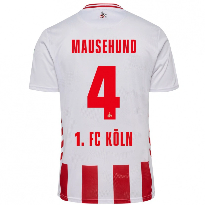 Danxen Mujer Camiseta Yannick Mausehund #4 Blanco Rojo 1ª Equipación 2025/26 La Camisa