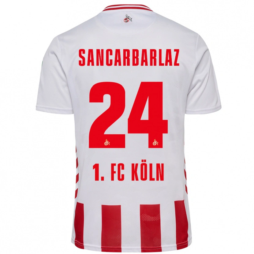 Danxen Mujer Camiseta Keyhan Sancarbarlaz #24 Blanco Rojo 1ª Equipación 2025/26 La Camisa