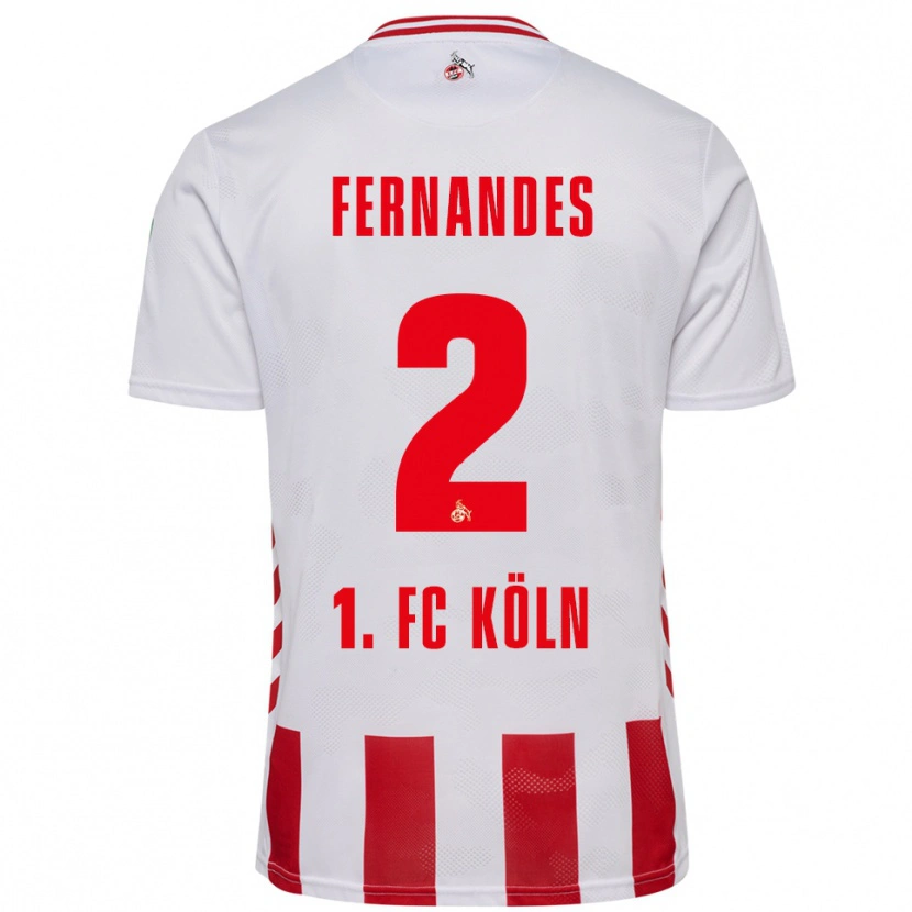 Danxen Mujer Camiseta Tyron Fernandes #2 Blanco Rojo 1ª Equipación 2025/26 La Camisa