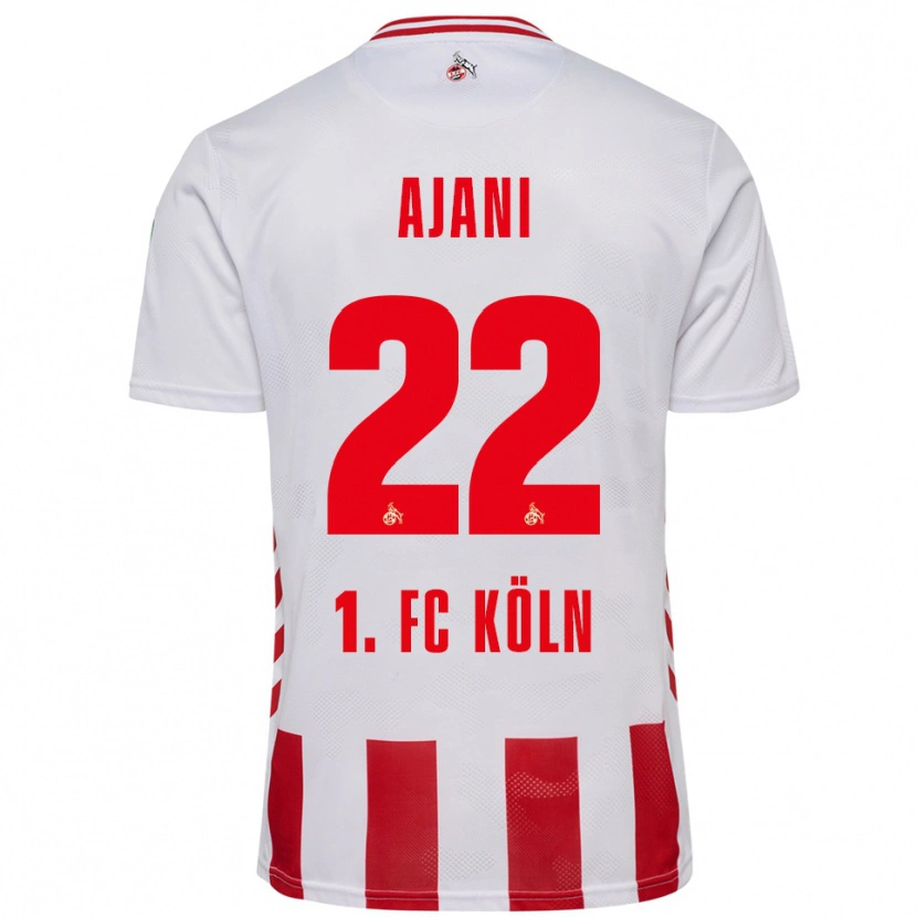 Danxen Mujer Camiseta Marvin Ajani #22 Blanco Rojo 1ª Equipación 2025/26 La Camisa