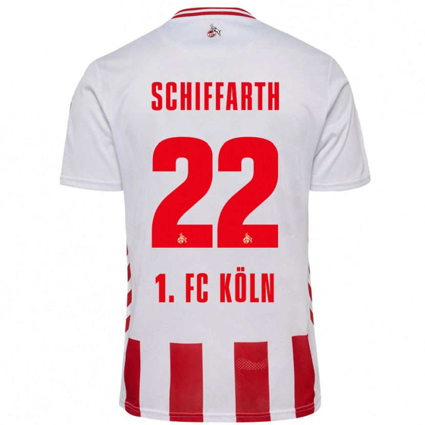 Danxen Mujer Camiseta Julia Schiffarth #22 Blanco Rojo 1ª Equipación 2025/26 La Camisa