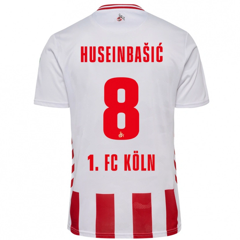 Danxen Mujer Camiseta Denis Huseinbasic #8 Blanco Rojo 1ª Equipación 2025/26 La Camisa