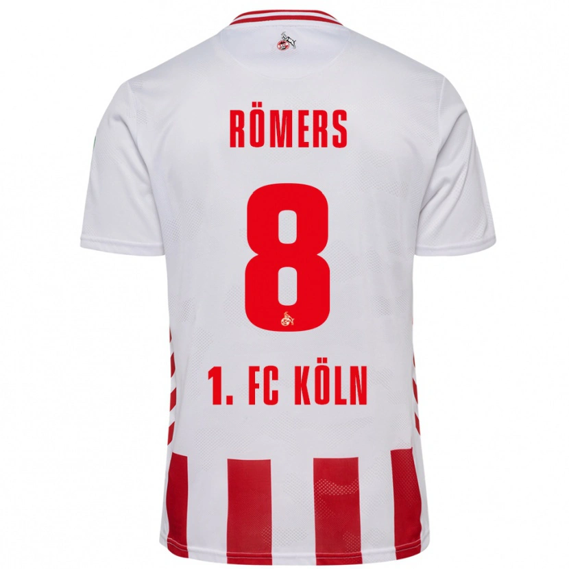 Danxen Mujer Camiseta Arian Römers #8 Blanco Rojo 1ª Equipación 2025/26 La Camisa