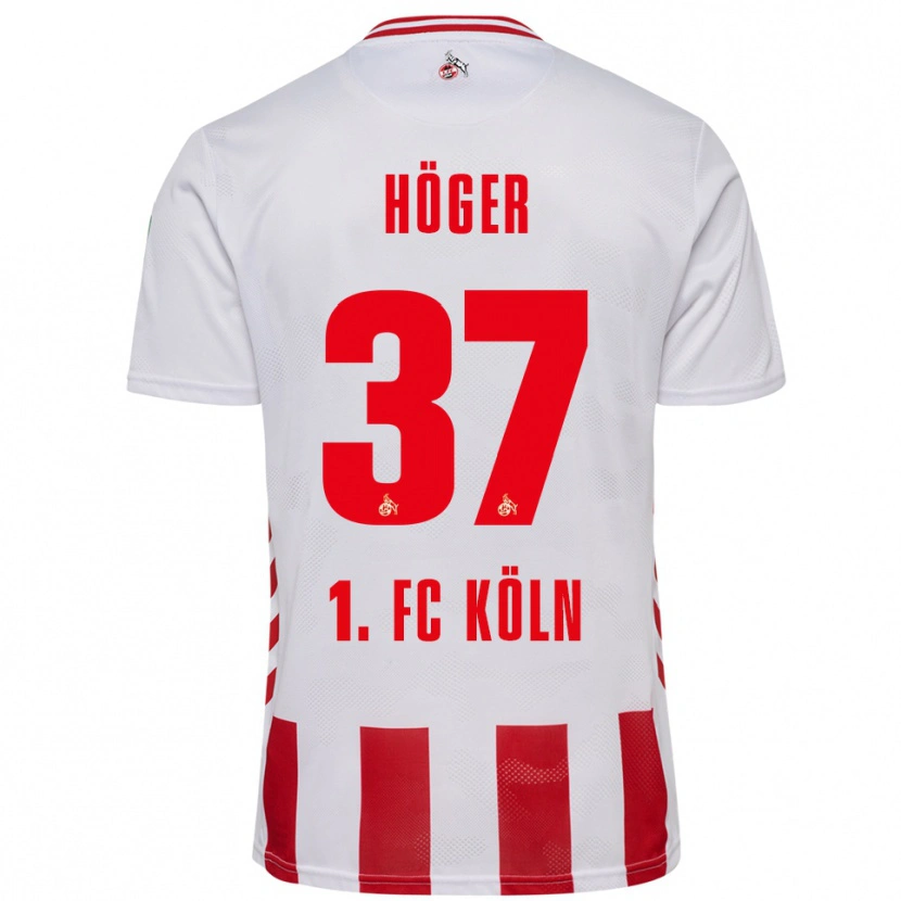 Danxen Mujer Camiseta Marco Höger #37 Blanco Rojo 1ª Equipación 2025/26 La Camisa