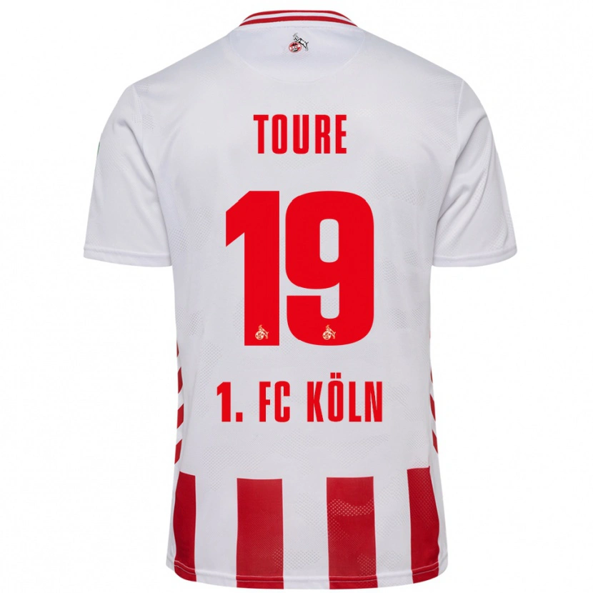 Danxen Mujer Camiseta Safyan Toure #19 Blanco Rojo 1ª Equipación 2025/26 La Camisa
