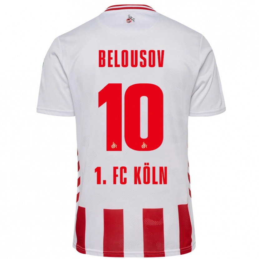 Danxen Mujer Camiseta Artem Belousov #10 Blanco Rojo 1ª Equipación 2025/26 La Camisa