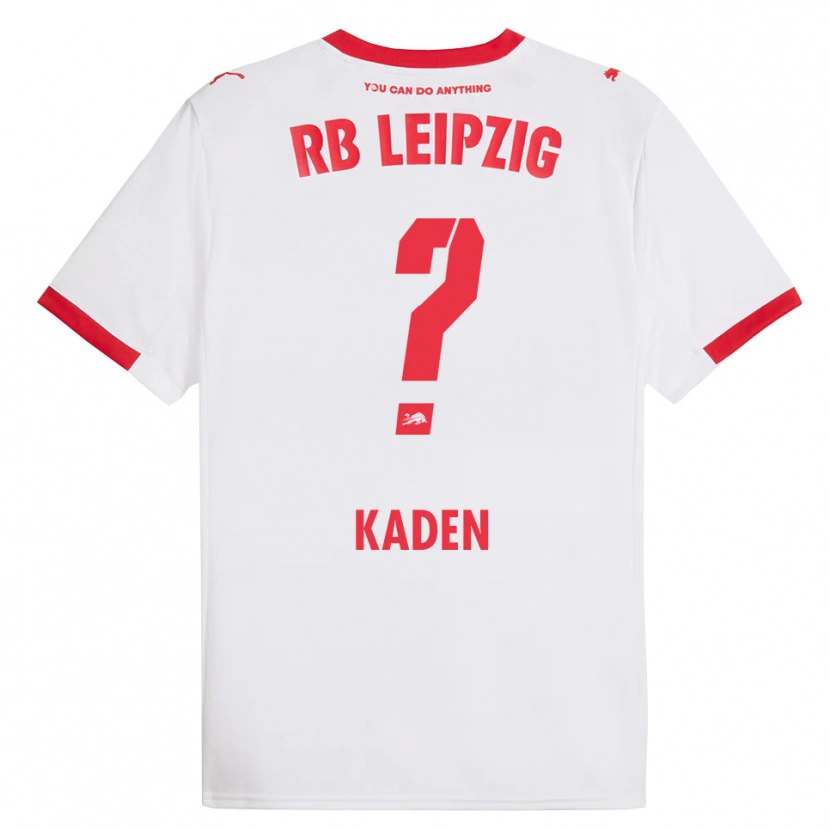 Danxen Mujer Camiseta Florian Kaden #0 Blanco Rojo 1ª Equipación 2025/26 La Camisa
