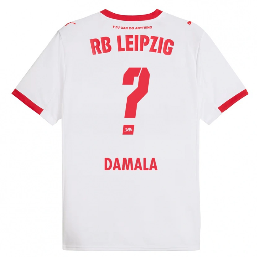 Danxen Mujer Camiseta Bilal Damala #0 Blanco Rojo 1ª Equipación 2025/26 La Camisa