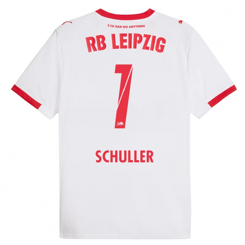 Danxen Mujer Camiseta Gina Schüller #1 Blanco Rojo 1ª Equipación 2025/26 La Camisa