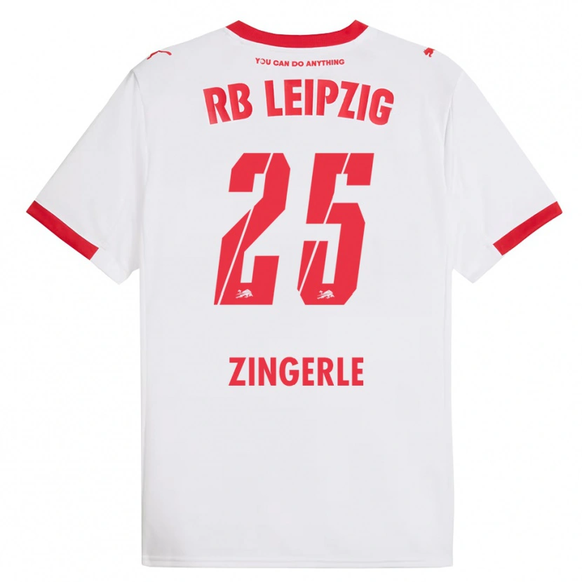 Danxen Mujer Camiseta Leopold Zingerle #25 Blanco Rojo 1ª Equipación 2025/26 La Camisa