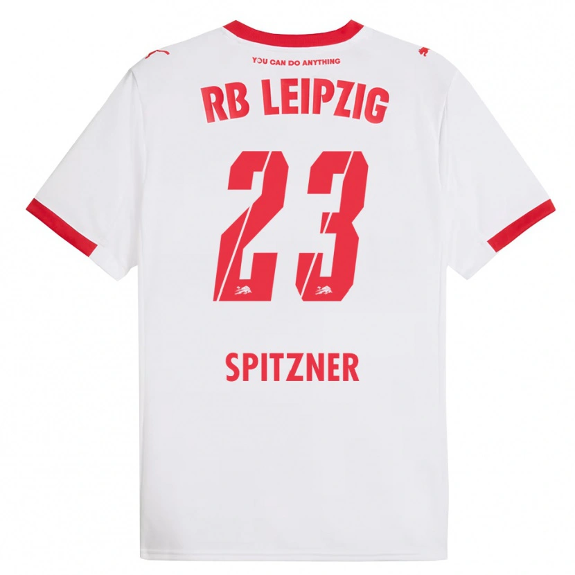 Danxen Mujer Camiseta Kyra Spitzner #23 Blanco Rojo 1ª Equipación 2025/26 La Camisa