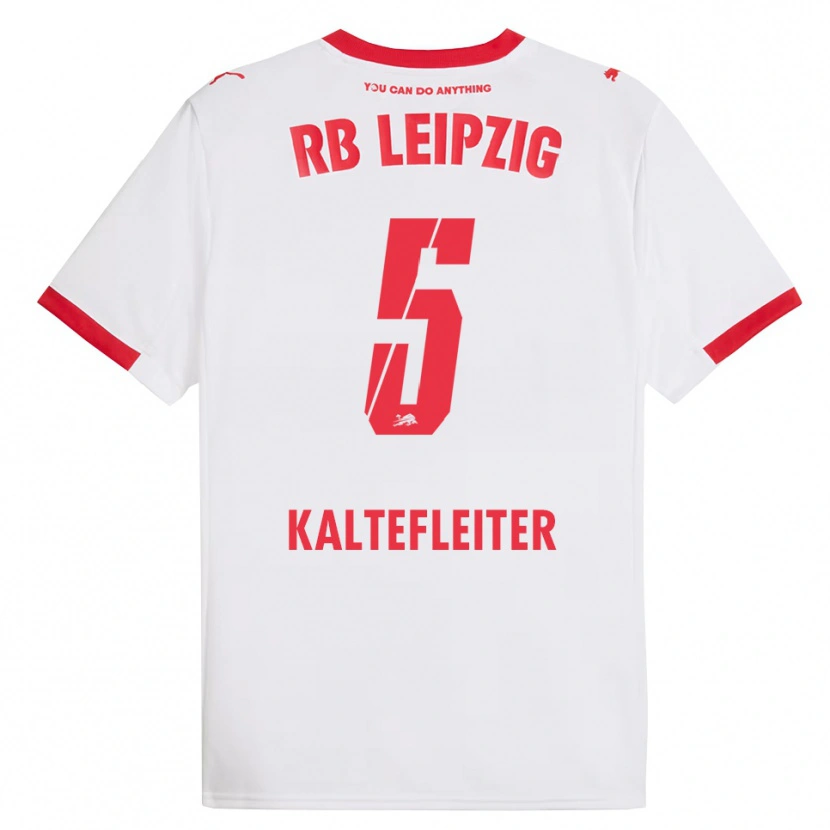 Danxen Mujer Camiseta Benno Kaltefleiter #5 Blanco Rojo 1ª Equipación 2025/26 La Camisa