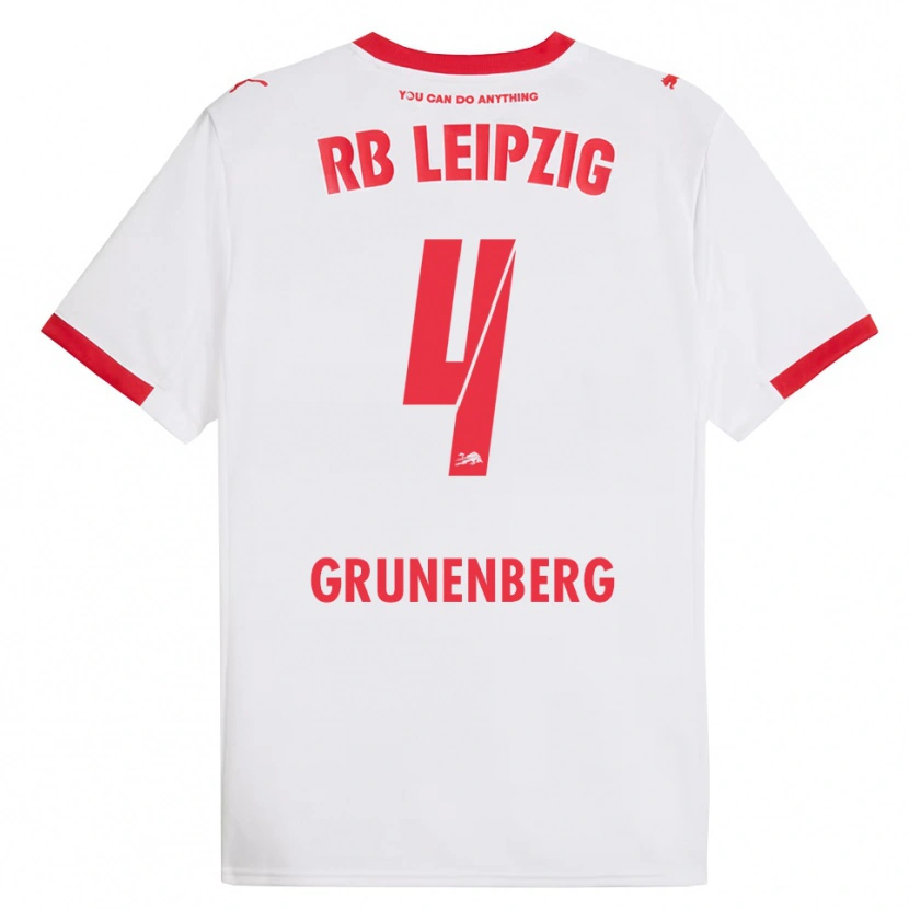 Danxen Mujer Camiseta Rucy Grunenberg #4 Blanco Rojo 1ª Equipación 2025/26 La Camisa