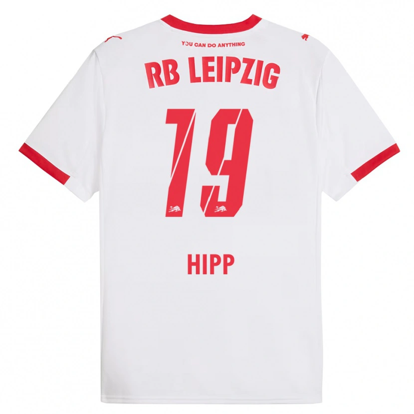 Danxen Mujer Camiseta Jenny Hipp #19 Blanco Rojo 1ª Equipación 2025/26 La Camisa