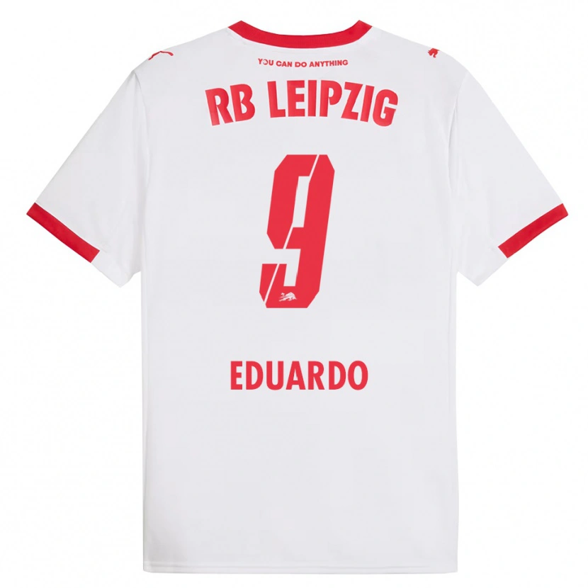 Danxen Mujer Camiseta Yannick Eduardo #9 Blanco Rojo 1ª Equipación 2025/26 La Camisa