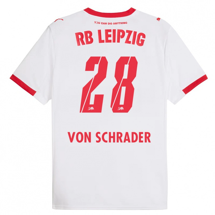 Danxen Mujer Camiseta Lina Von Schrader #28 Blanco Rojo 1ª Equipación 2025/26 La Camisa