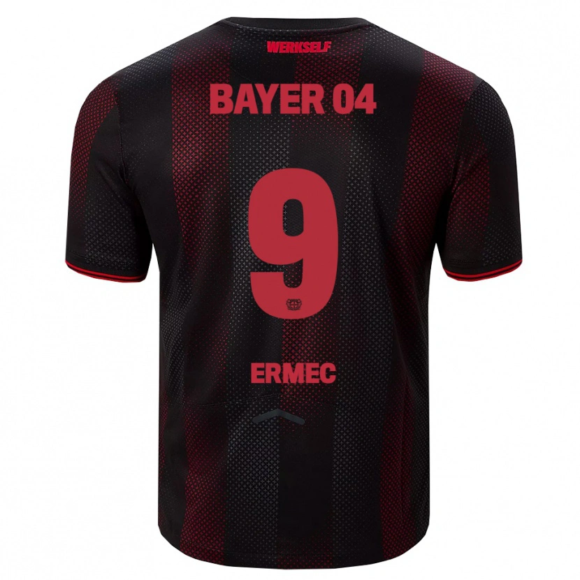 Danxen Mujer Camiseta Berkan Ermeç #9 Negro Rojo 1ª Equipación 2025/26 La Camisa