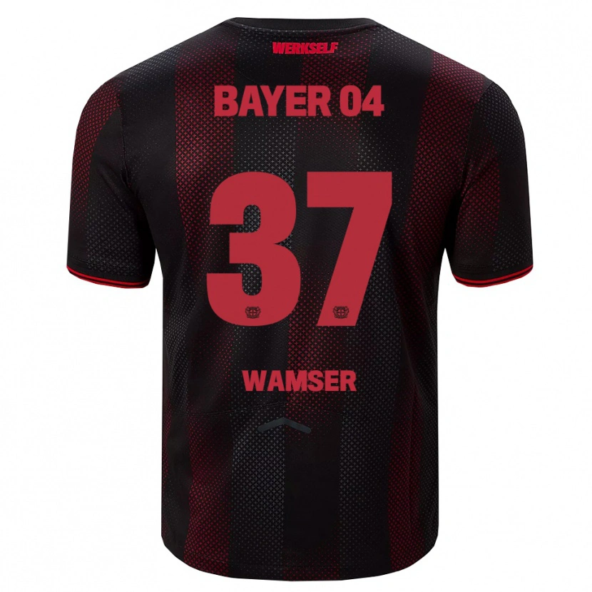 Danxen Mujer Camiseta Carlotta Wamser #37 Negro Rojo 1ª Equipación 2025/26 La Camisa