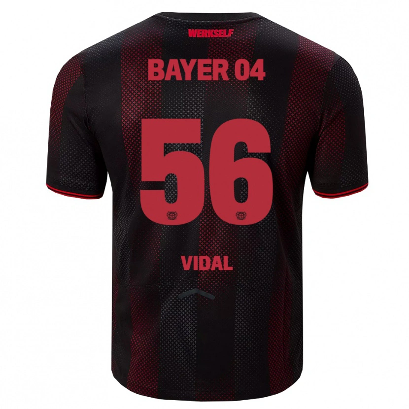 Danxen Mujer Camiseta Juliette Vidal #56 Negro Rojo 1ª Equipación 2025/26 La Camisa