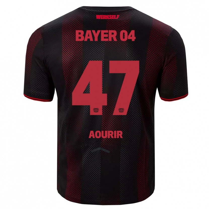 Danxen Mujer Camiseta Ayman Aourir #47 Negro Rojo 1ª Equipación 2025/26 La Camisa