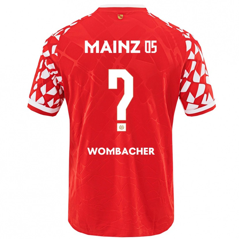 Danxen Mujer Camiseta Fynn Wombacher #0 Rojo Blanco 1ª Equipación 2025/26 La Camisa