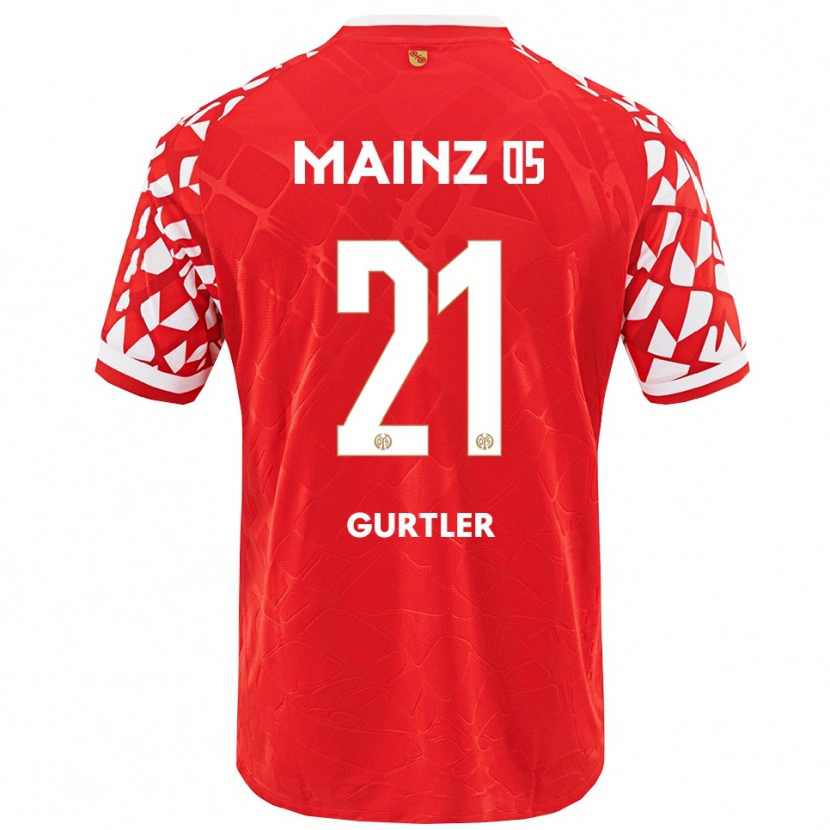 Danxen Mujer Camiseta Lisa Gürtler #21 Rojo Blanco 1ª Equipación 2025/26 La Camisa
