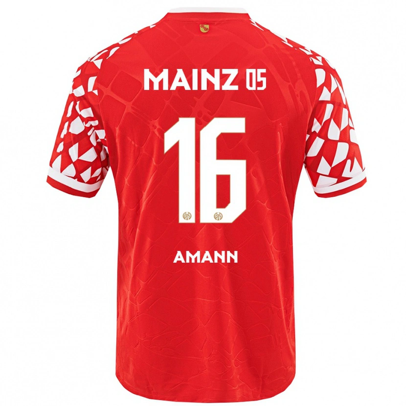 Danxen Mujer Camiseta Jason Amann #16 Rojo Blanco 1ª Equipación 2025/26 La Camisa