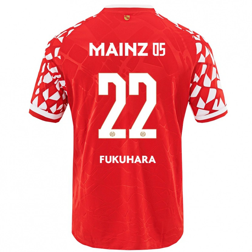 Danxen Mujer Camiseta Yuuka Fukuhara #22 Rojo Blanco 1ª Equipación 2025/26 La Camisa