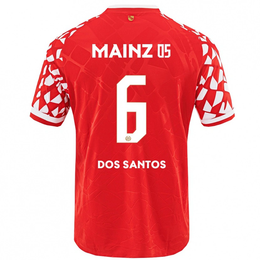 Danxen Mujer Camiseta Alexandre Tavares Dos Santos #6 Rojo Blanco 1ª Equipación 2025/26 La Camisa
