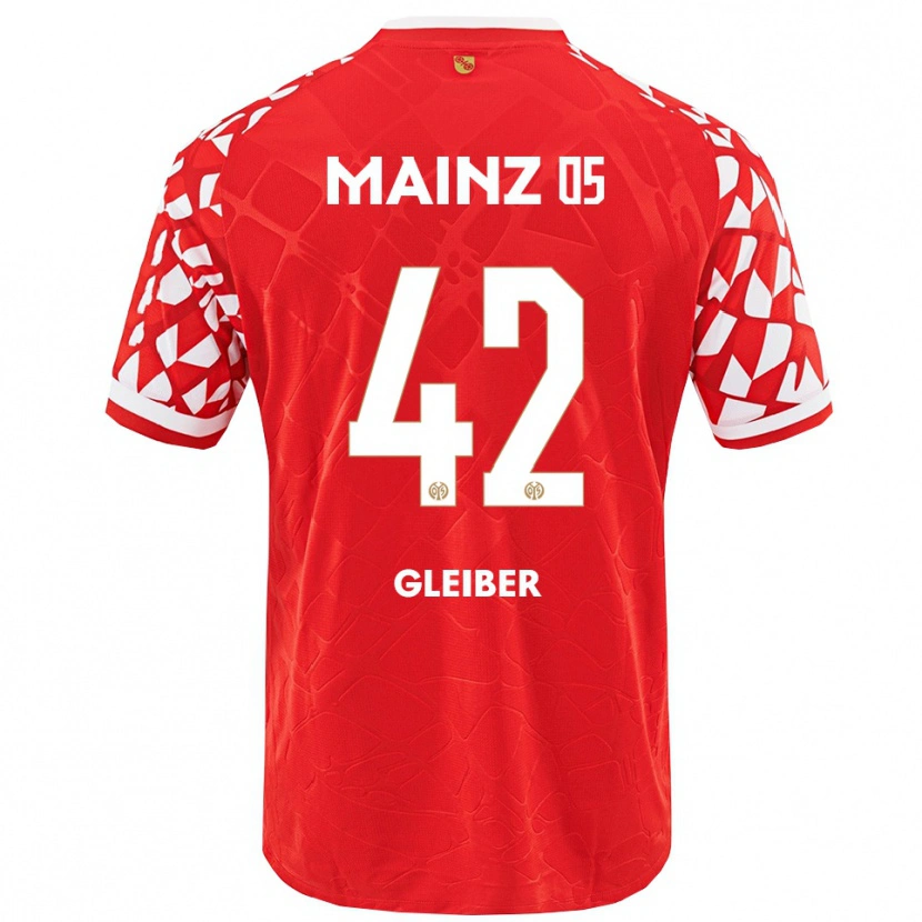 Danxen Mujer Camiseta Daniel Gleiber #42 Rojo Blanco 1ª Equipación 2025/26 La Camisa