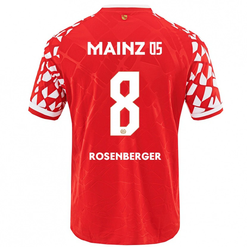 Danxen Mujer Camiseta Chris Rosenberger #8 Rojo Blanco 1ª Equipación 2025/26 La Camisa