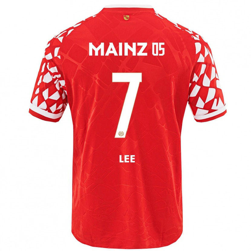 Danxen Mujer Camiseta Jae-Sung Lee #7 Rojo Blanco 1ª Equipación 2025/26 La Camisa