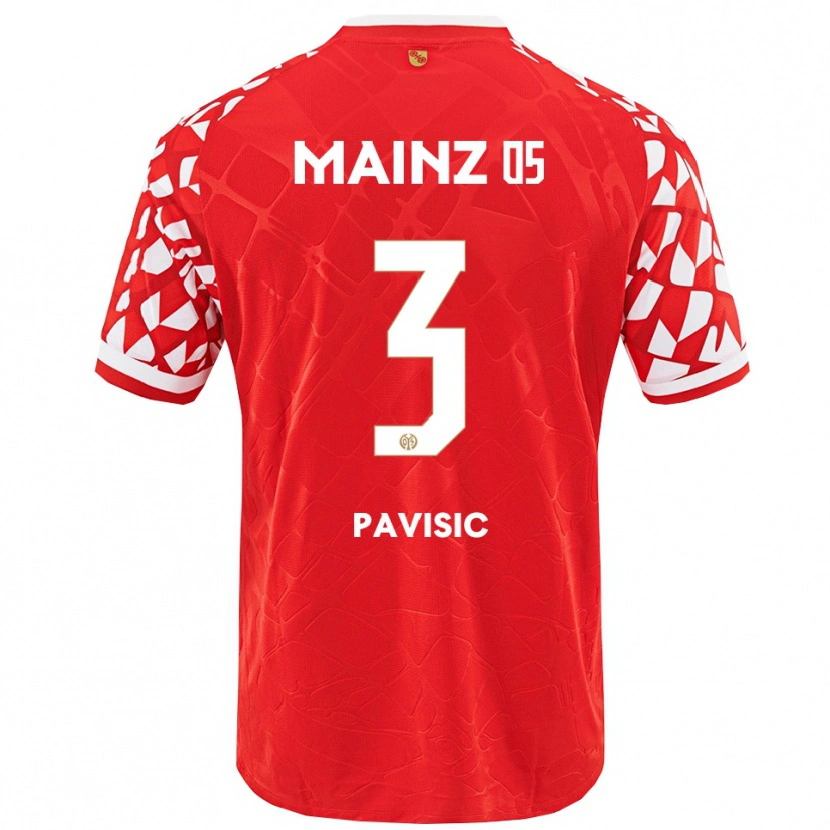 Danxen Mujer Camiseta Stjepan Pavisic #3 Rojo Blanco 1ª Equipación 2025/26 La Camisa