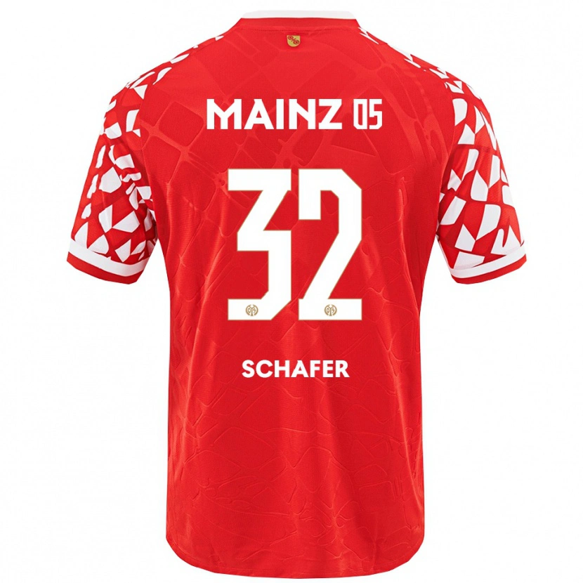 Danxen Mujer Camiseta Ann-Christin Schäfer #32 Rojo Blanco 1ª Equipación 2025/26 La Camisa