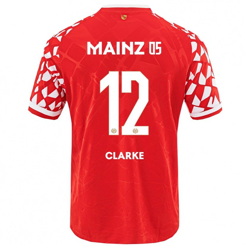 Danxen Mujer Camiseta Sarah Clarke #12 Rojo Blanco 1ª Equipación 2025/26 La Camisa