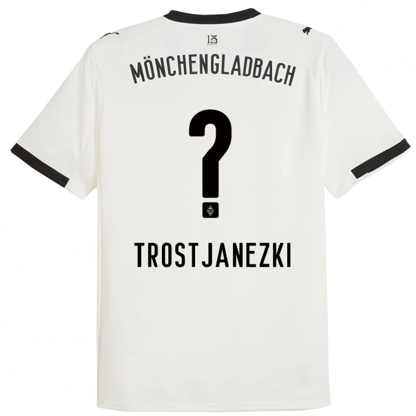 Danxen Mujer Camiseta Noel Trostjanezki #0 Blanco Negro 1ª Equipación 2025/26 La Camisa