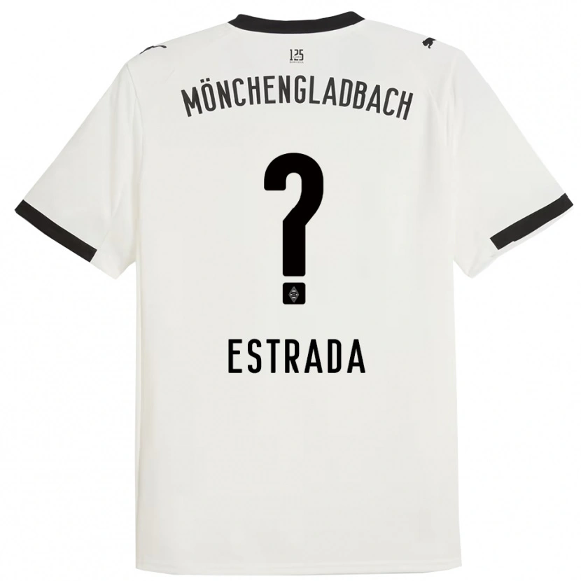Danxen Mujer Camiseta Joshua Jong Estrada #0 Blanco Negro 1ª Equipación 2025/26 La Camisa