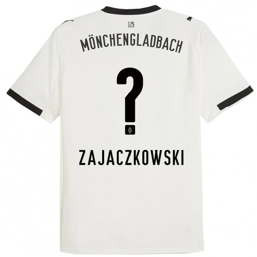 Danxen Mujer Camiseta Vincent Zajaczkowski #0 Blanco Negro 1ª Equipación 2025/26 La Camisa