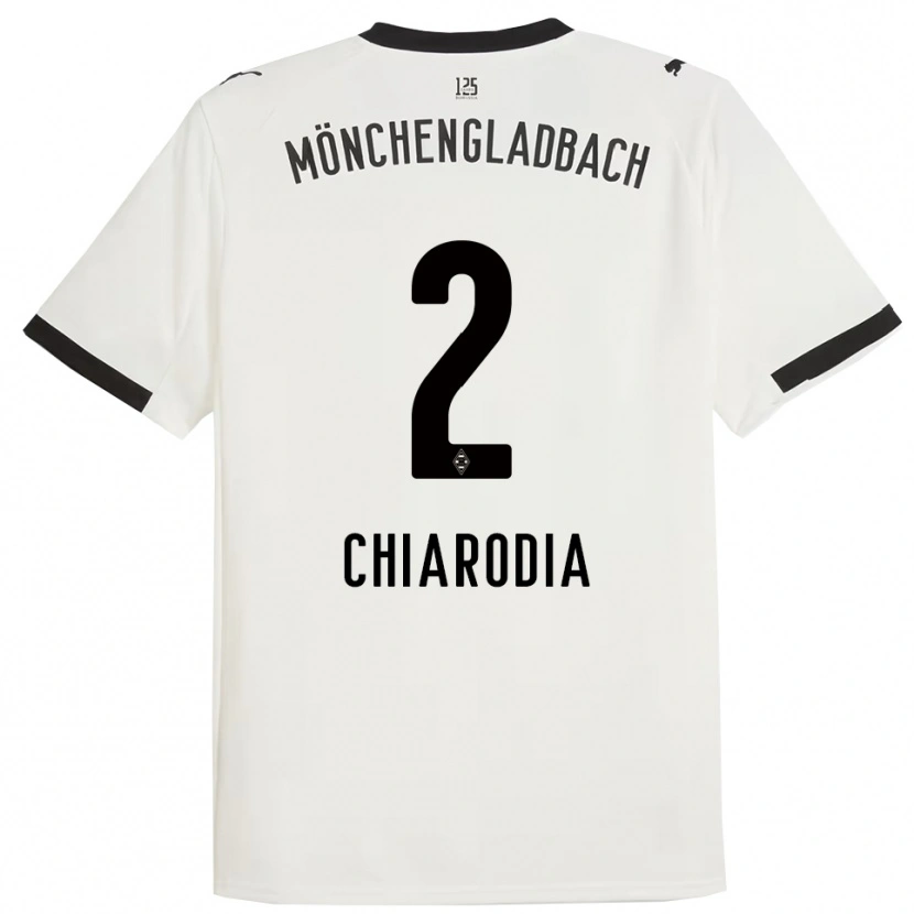 Danxen Mujer Camiseta Fabio Chiarodia #2 Blanco Negro 1ª Equipación 2025/26 La Camisa