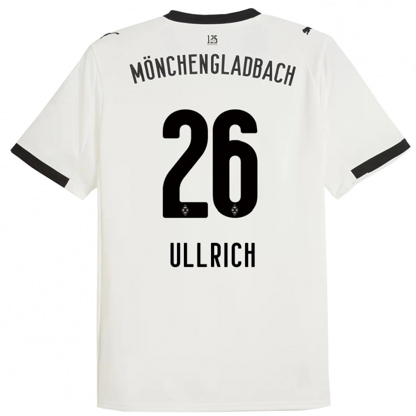 Danxen Mujer Camiseta Lukas Ullrich #26 Blanco Negro 1ª Equipación 2025/26 La Camisa