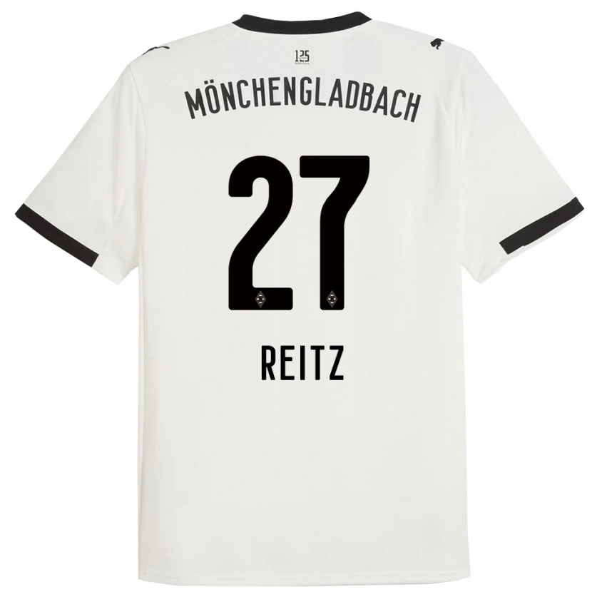 Danxen Mujer Camiseta Rocco Reitz #27 Blanco Negro 1ª Equipación 2025/26 La Camisa
