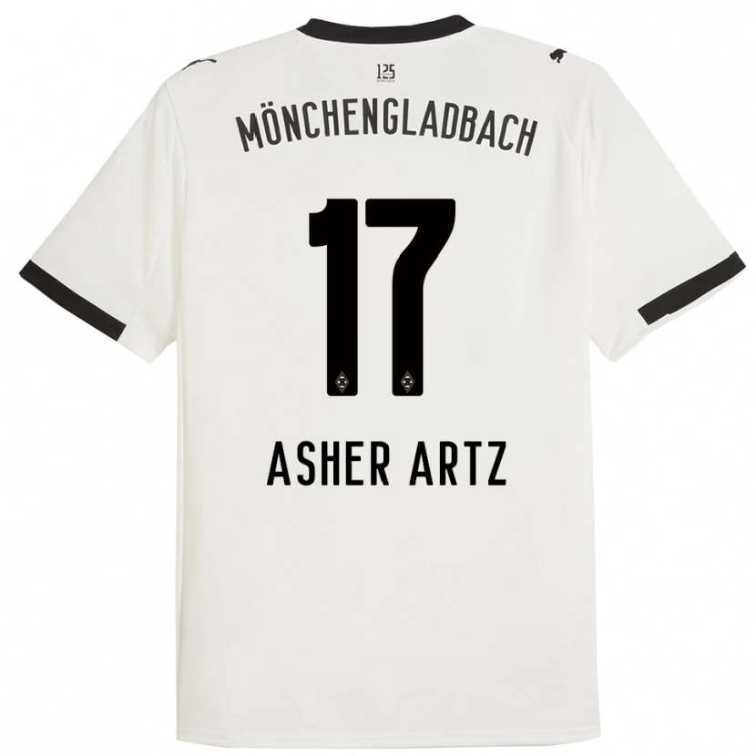 Danxen Mujer Camiseta Asher Artz #17 Blanco Negro 1ª Equipación 2025/26 La Camisa