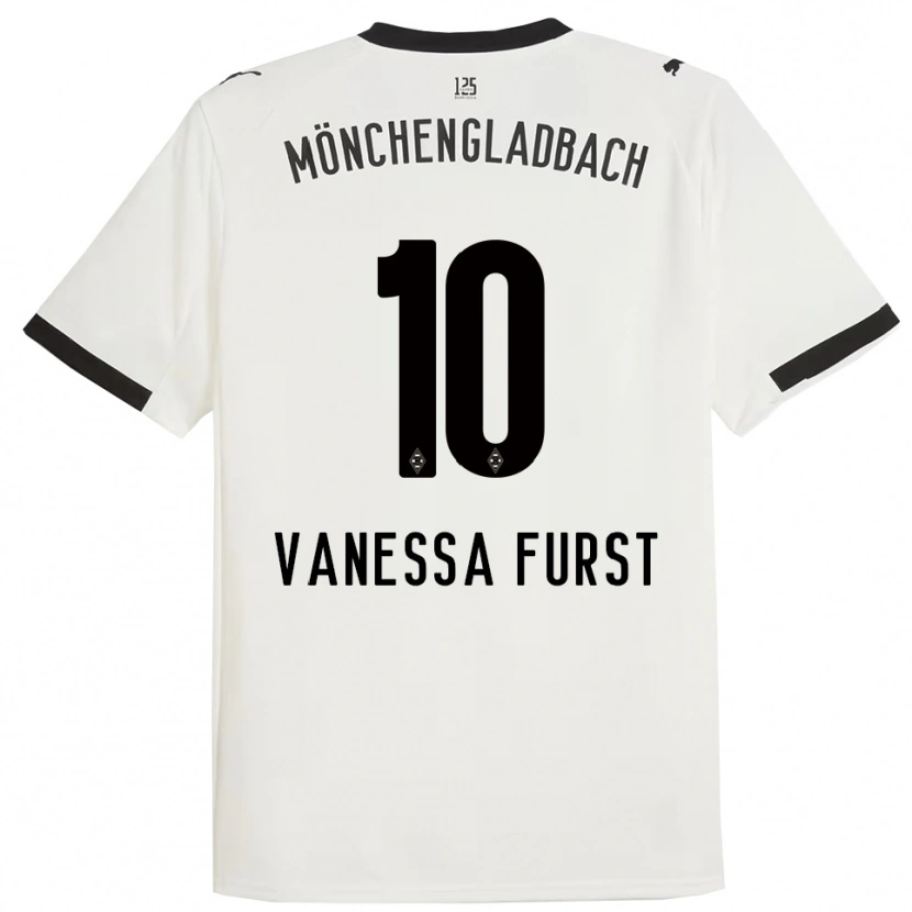 Danxen Mujer Camiseta Vanessa Fürst #10 Blanco Negro 1ª Equipación 2025/26 La Camisa