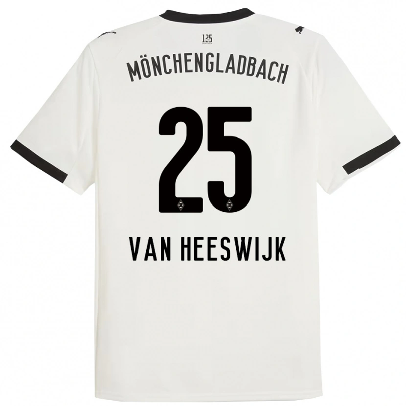 Danxen Mujer Camiseta Amber Van Heeswijk #25 Blanco Negro 1ª Equipación 2025/26 La Camisa