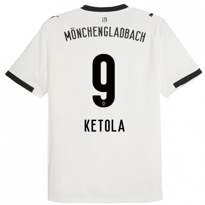 Danxen Mujer Camiseta Sulo Ketola #9 Blanco Negro 1ª Equipación 2025/26 La Camisa