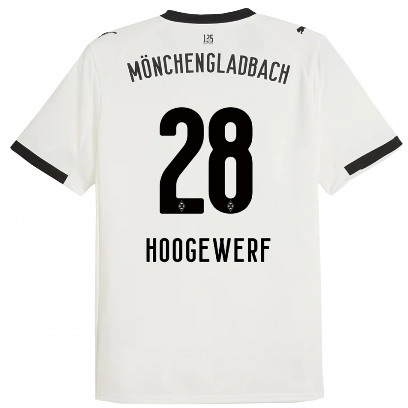 Danxen Mujer Camiseta Dillon Hoogewerf #28 Blanco Negro 1ª Equipación 2025/26 La Camisa
