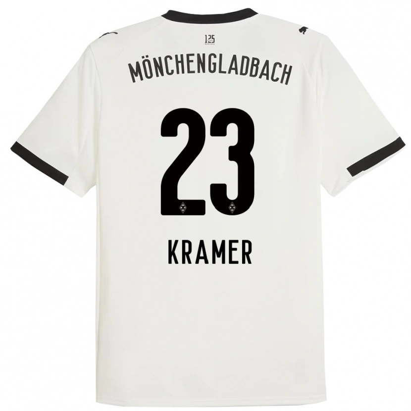 Danxen Mujer Camiseta Christoph Kramer #23 Blanco Negro 1ª Equipación 2025/26 La Camisa