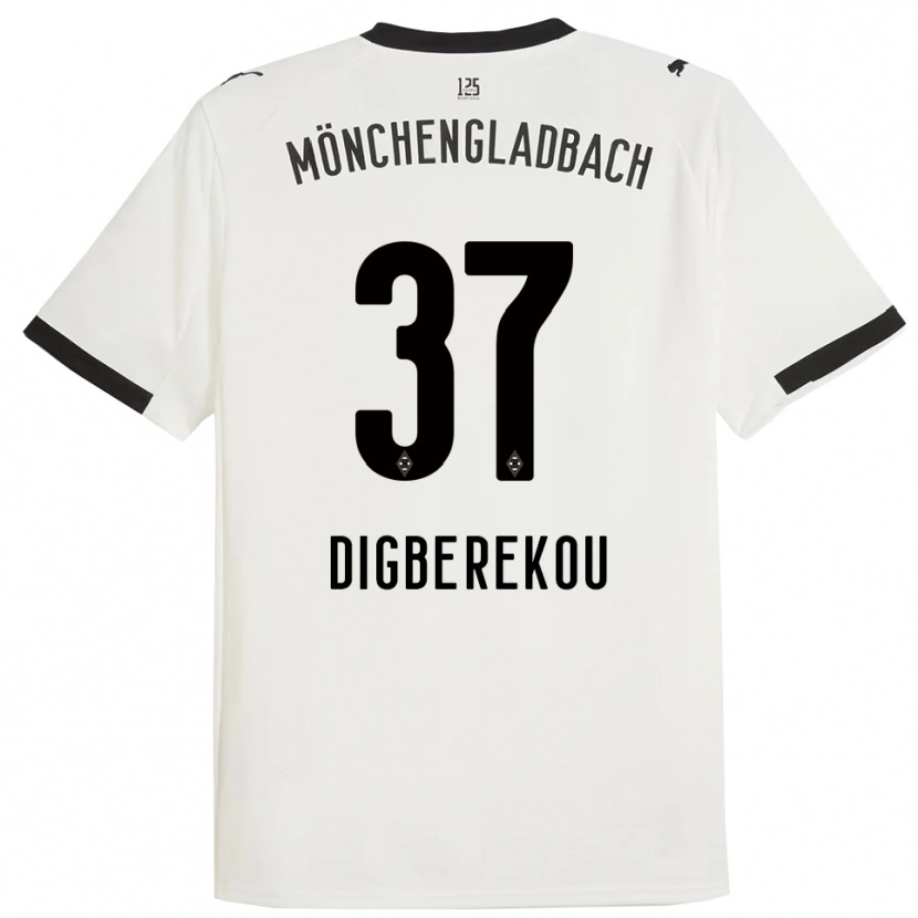 Danxen Mujer Camiseta Ibrahim Digberekou #37 Blanco Negro 1ª Equipación 2025/26 La Camisa